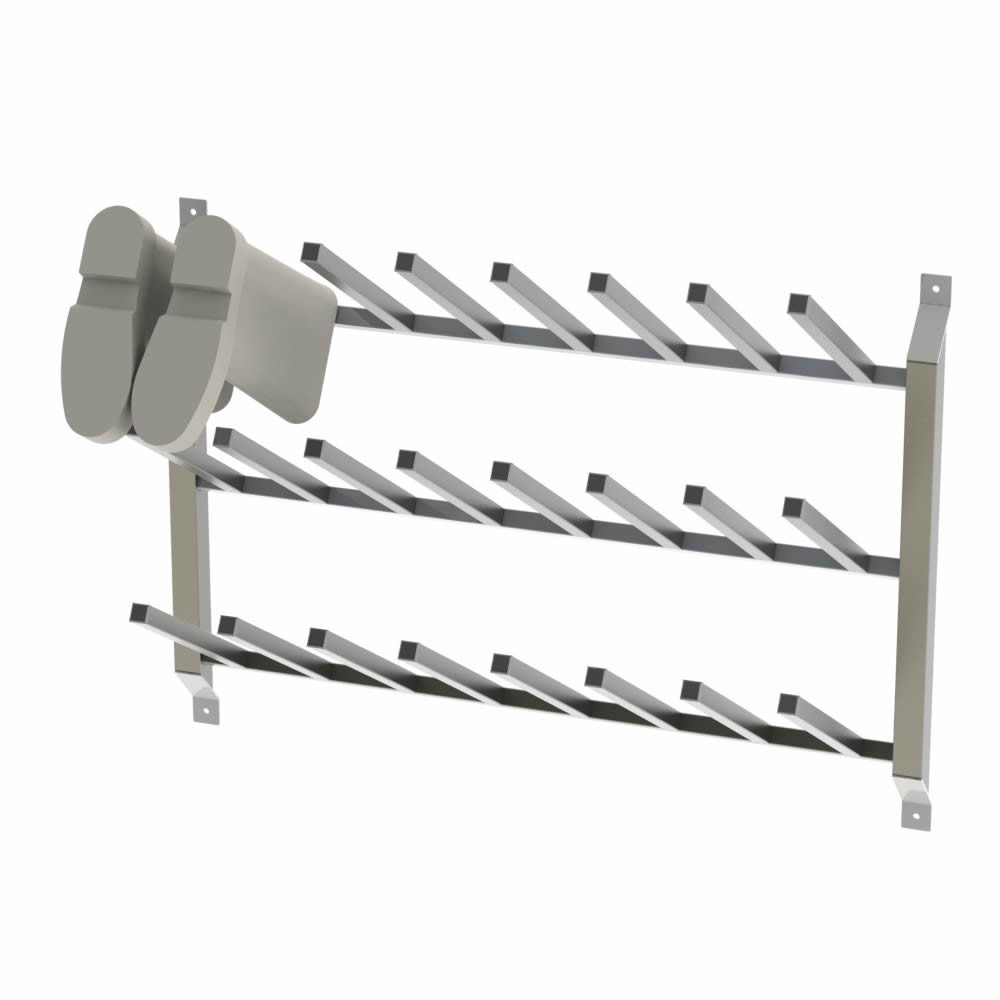 welly boot wall rack