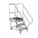 2 step with platform and handrail mobile aluminium access steps