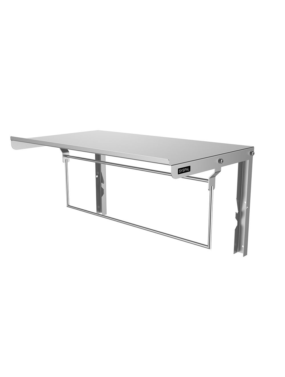 Metal wall store table