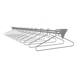 Side Mounted Coat Rail 12 Hangers