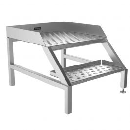 Stainless Steel Static Access Steps - 1 step w/platform