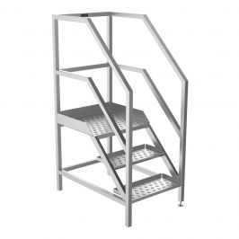 Static Aluminium Access Steps 2 step with handrail