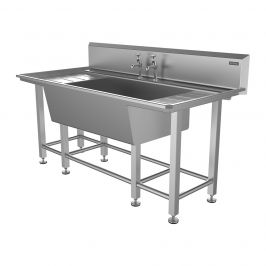Single Bowl Double Drainer Stainless Steel Belfast Utility Sink
