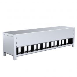 Stainless Steel 2 Tier Cladded 1600 Bench